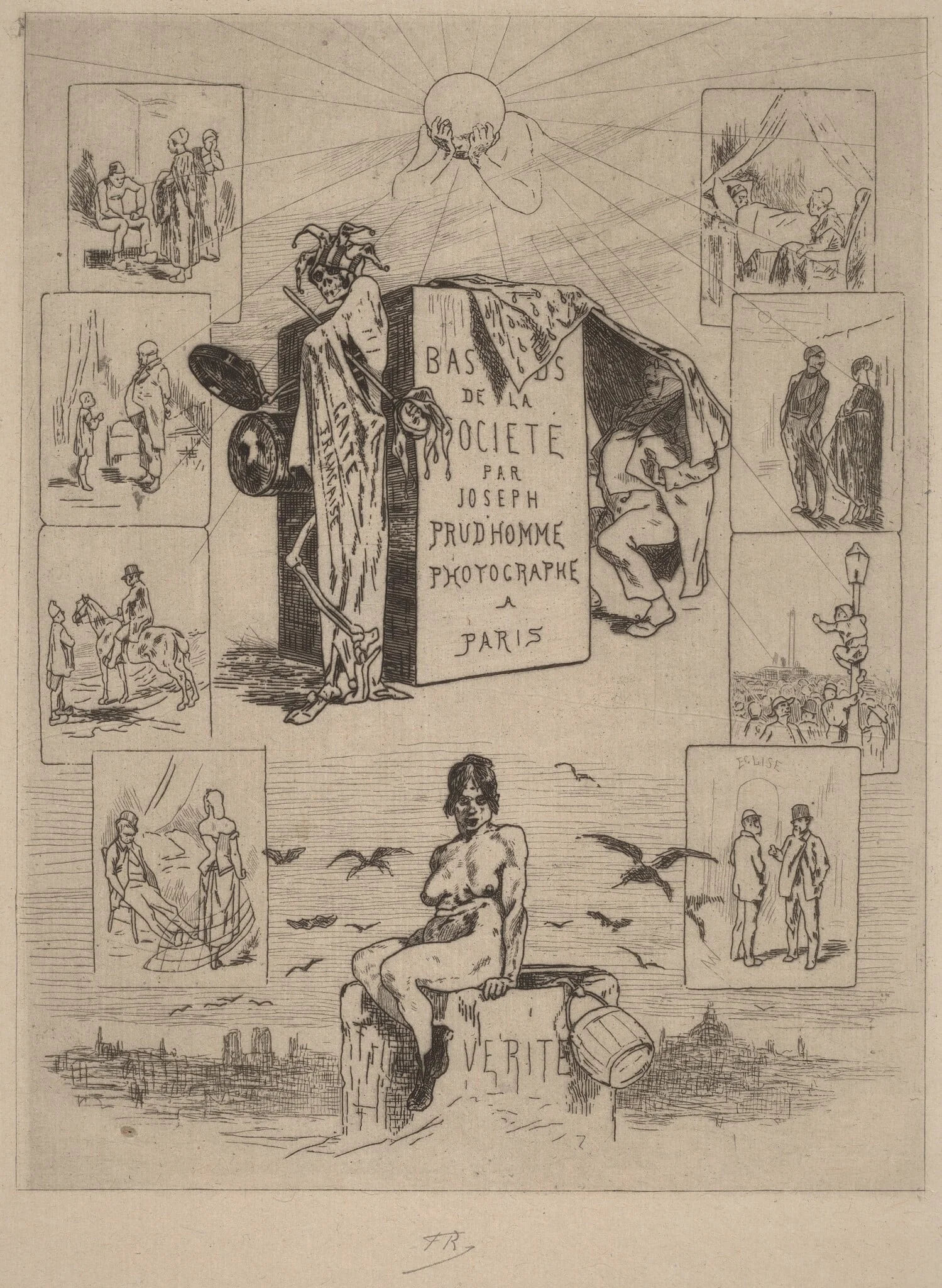 Frontispiece: The Dregs of Society (Les bas-fonds de la societe), by Félicien Rops, ink, 1864