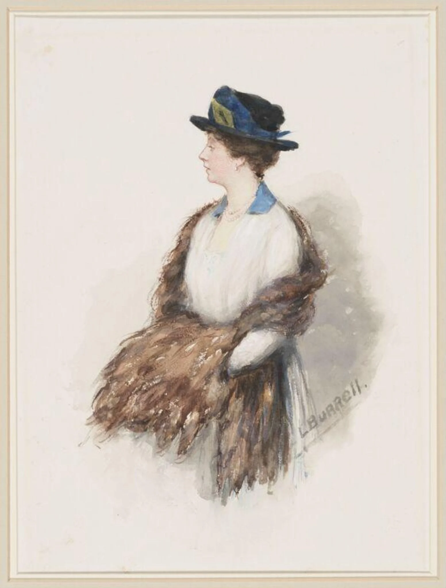 Mrs Stanley Baldwin., by Louie Burrell, watercolor, 1923