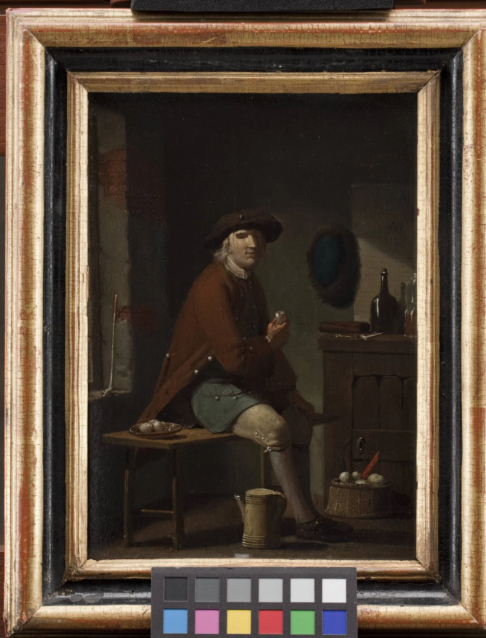 A Man Smoking His Pipe, by Unknown, 1761