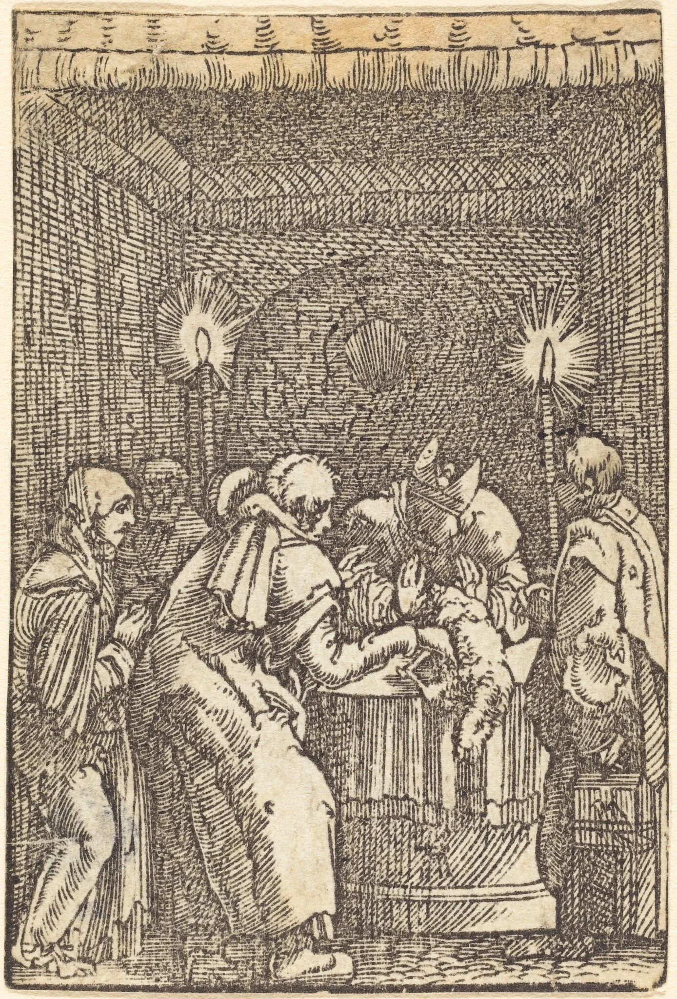Joachim's Offering Refused, by Albrecht Altdorfer, ink, 1513