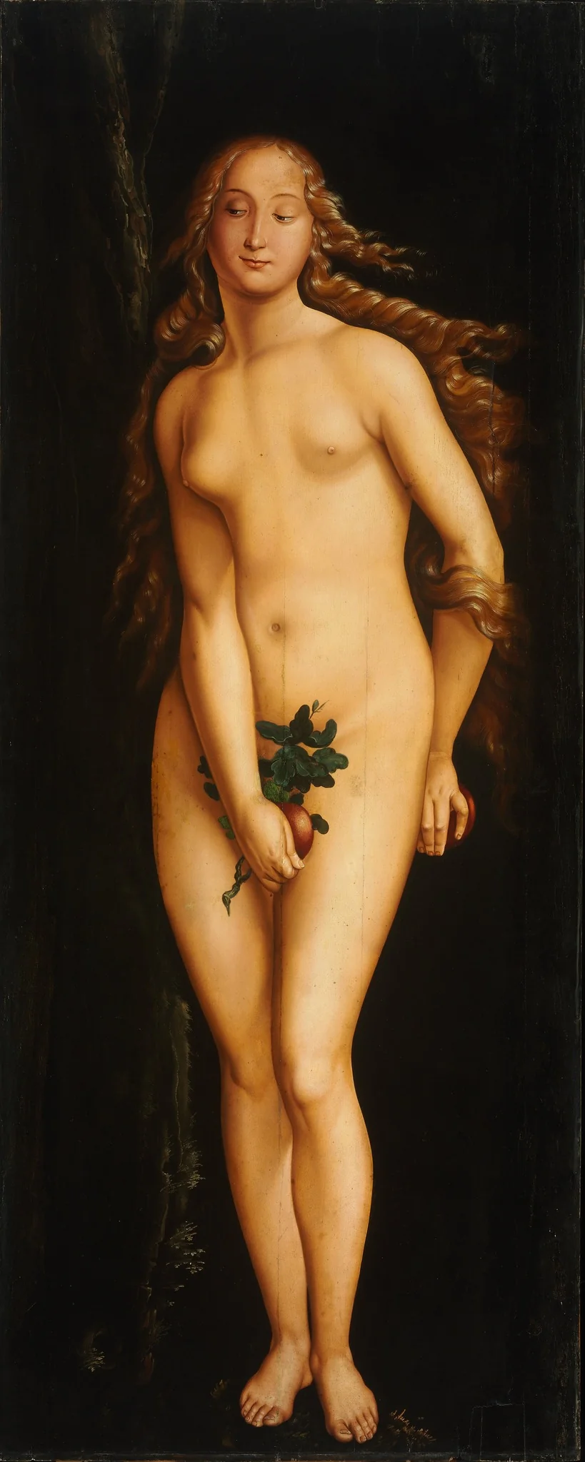 Eve, by Hans Baldung Grien, oil, 1525