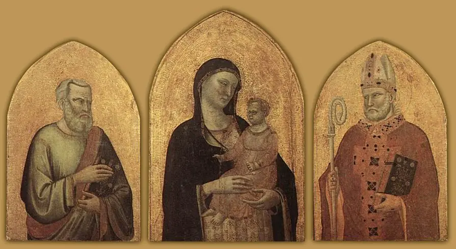 Madonna and Child with Sts Matthew and Nicholas