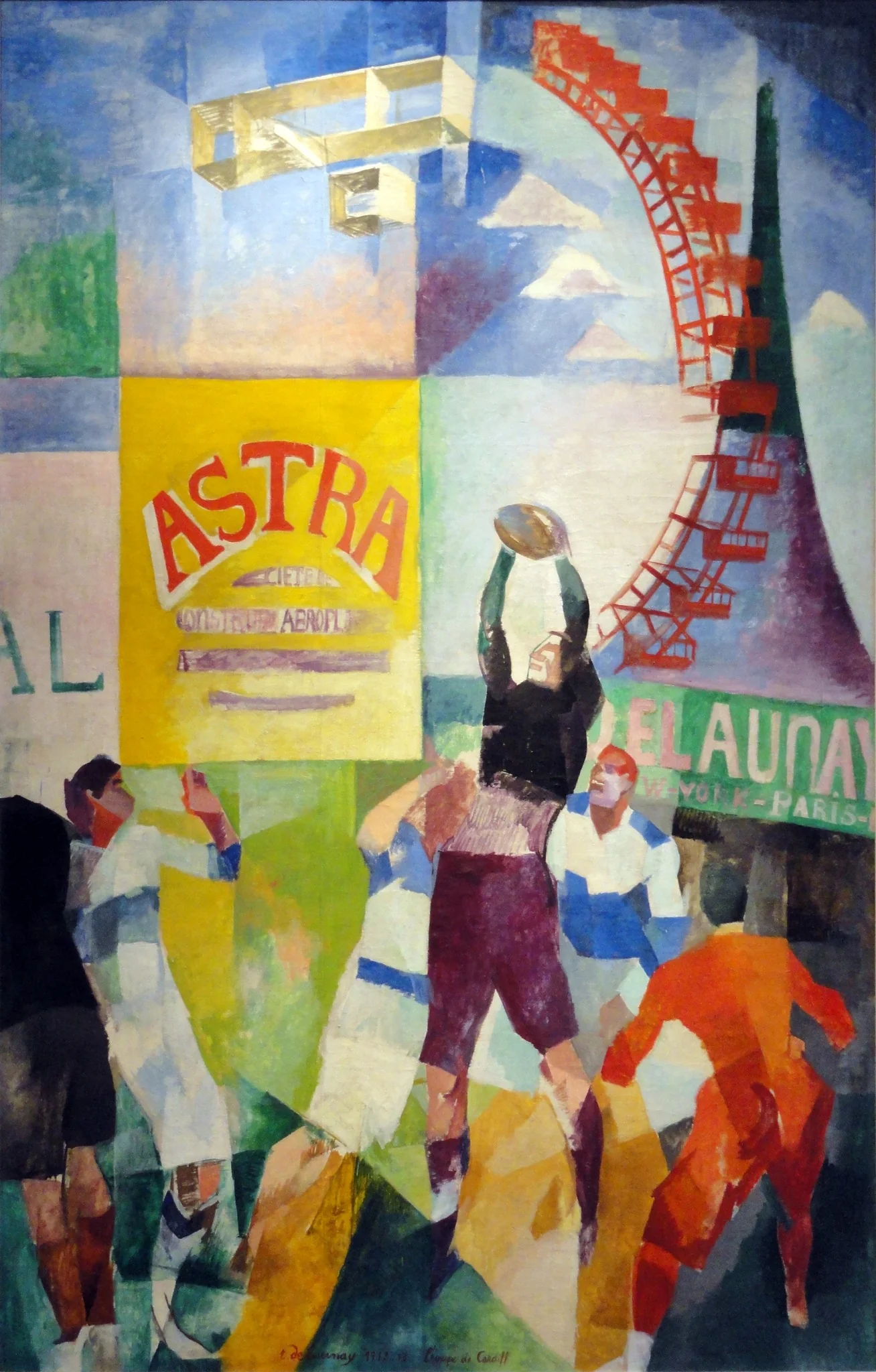 L'Équipe de Cardiff, by Robert Delaunay, oil, 1912