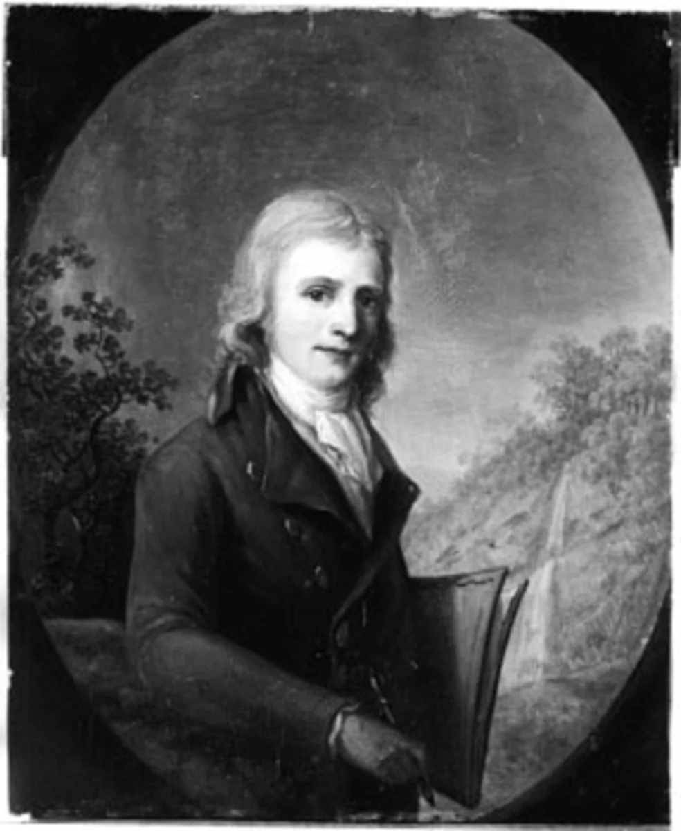 Bildnis des Landschaftsmalers Caspar Rahn, by Heinrich Freudweiler, oil, 1798