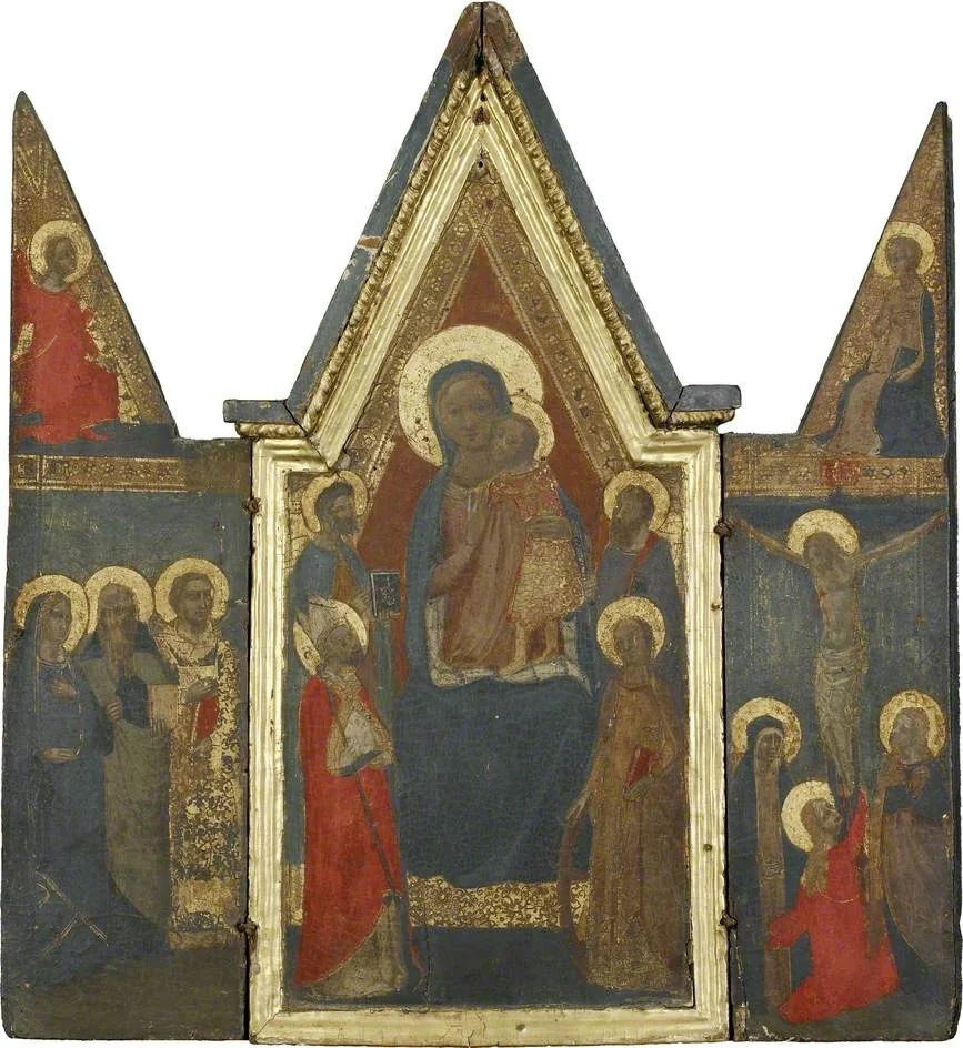 Triptych: Centre Panel: The Virgin and Child with Sts Peter, Paul, Zenobius and Catherine of Alexandria, by Andrea di Bonaiuto, unspecified, 1365
