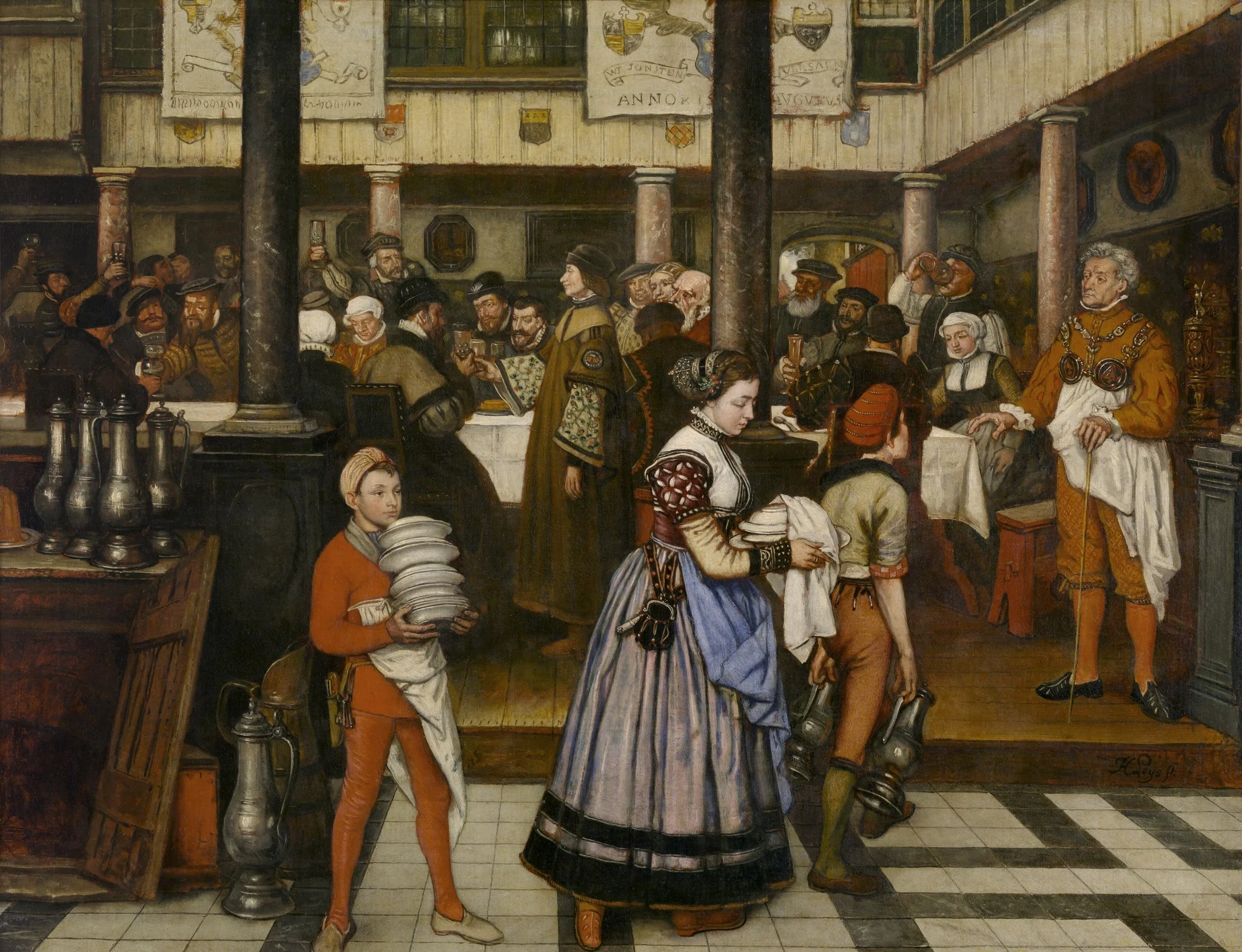 Frans Floris Attending a Banquet of the Guild of Saint Luke