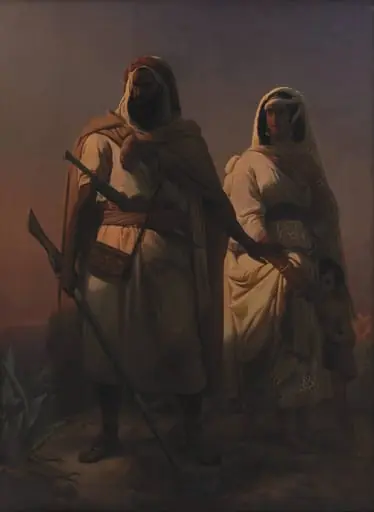 An Arab Family in the Desert