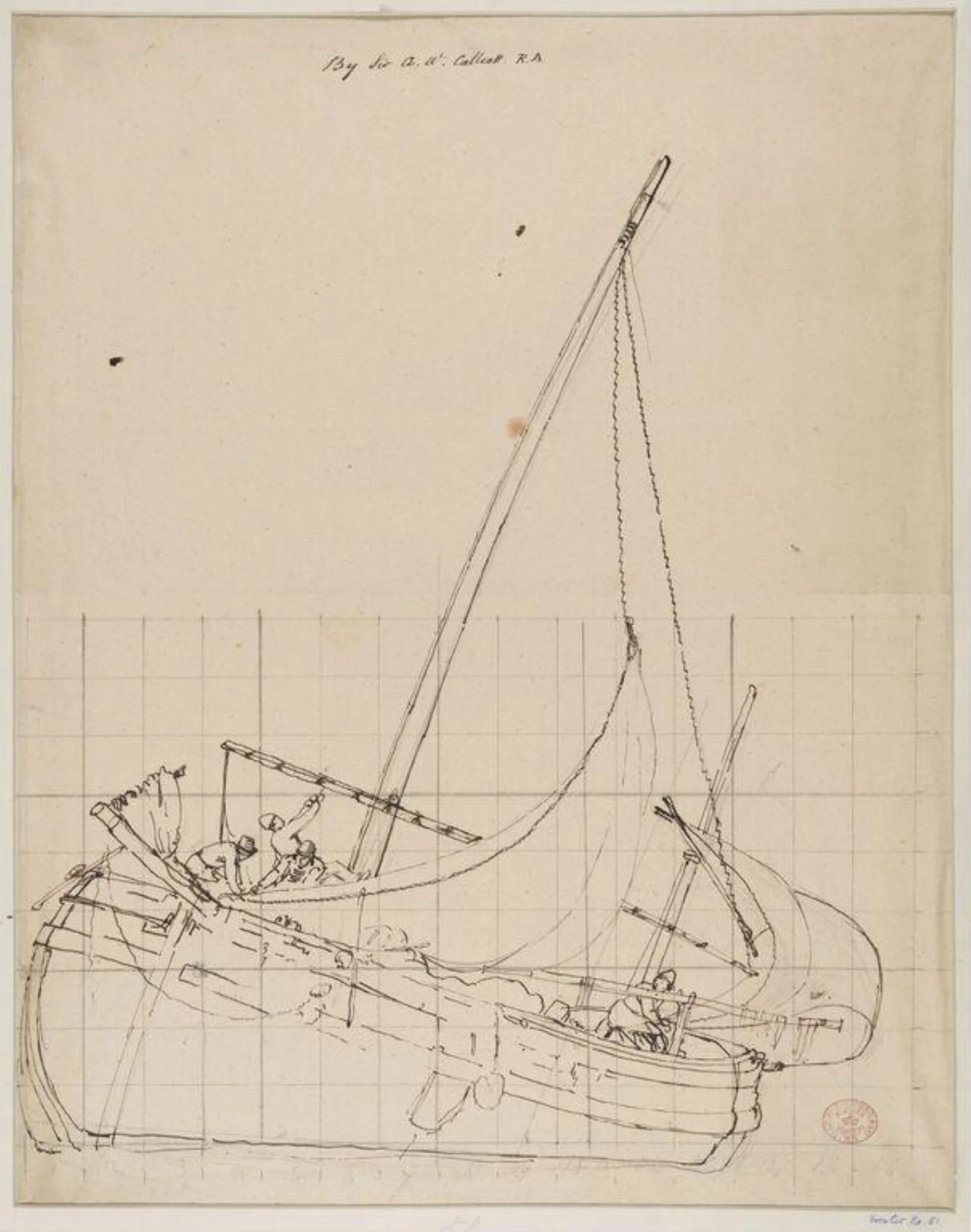 Boat with figures, by Augustus Wall Callcott, 1805