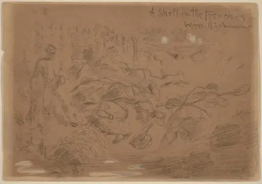 A Shell in the Trenches before Richmond [recto]
