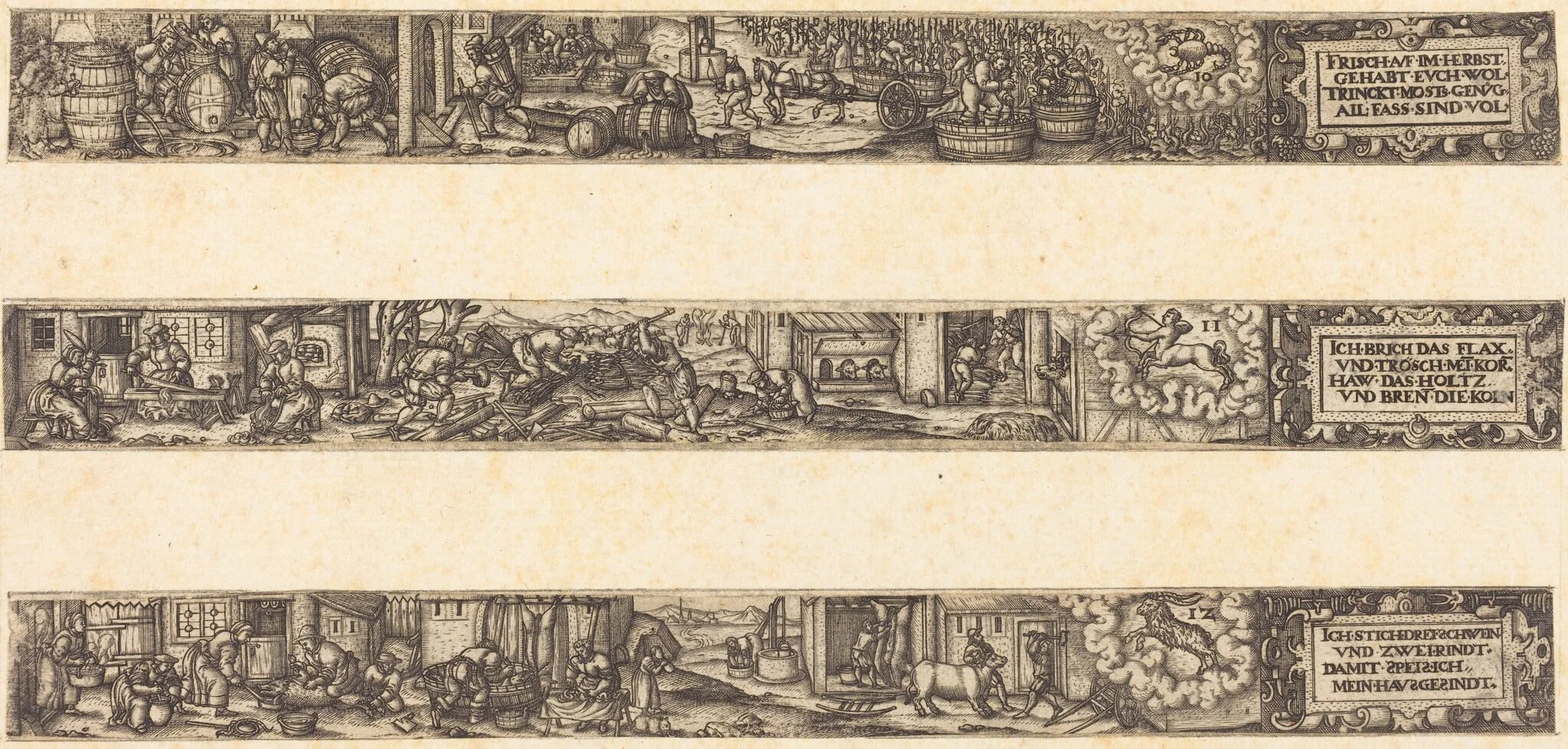 Three Months, by Franz Brun, ink, 1584