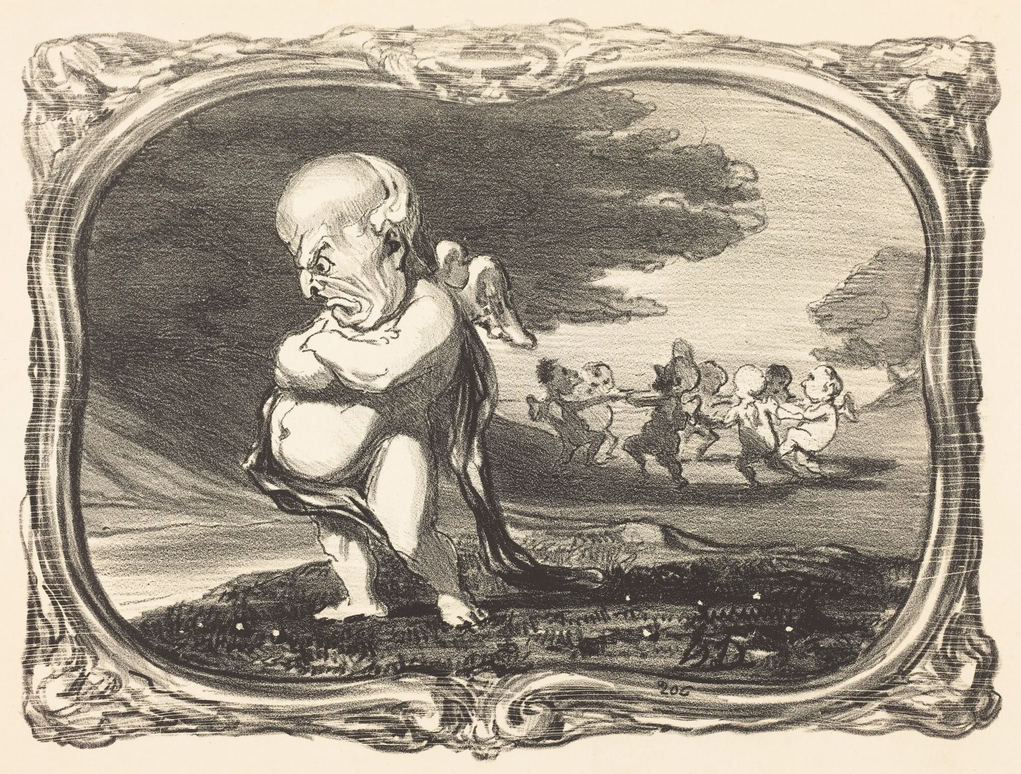 Grandeur et décadence d'O. Barrot, by Honoré Daumier, ink, 1851