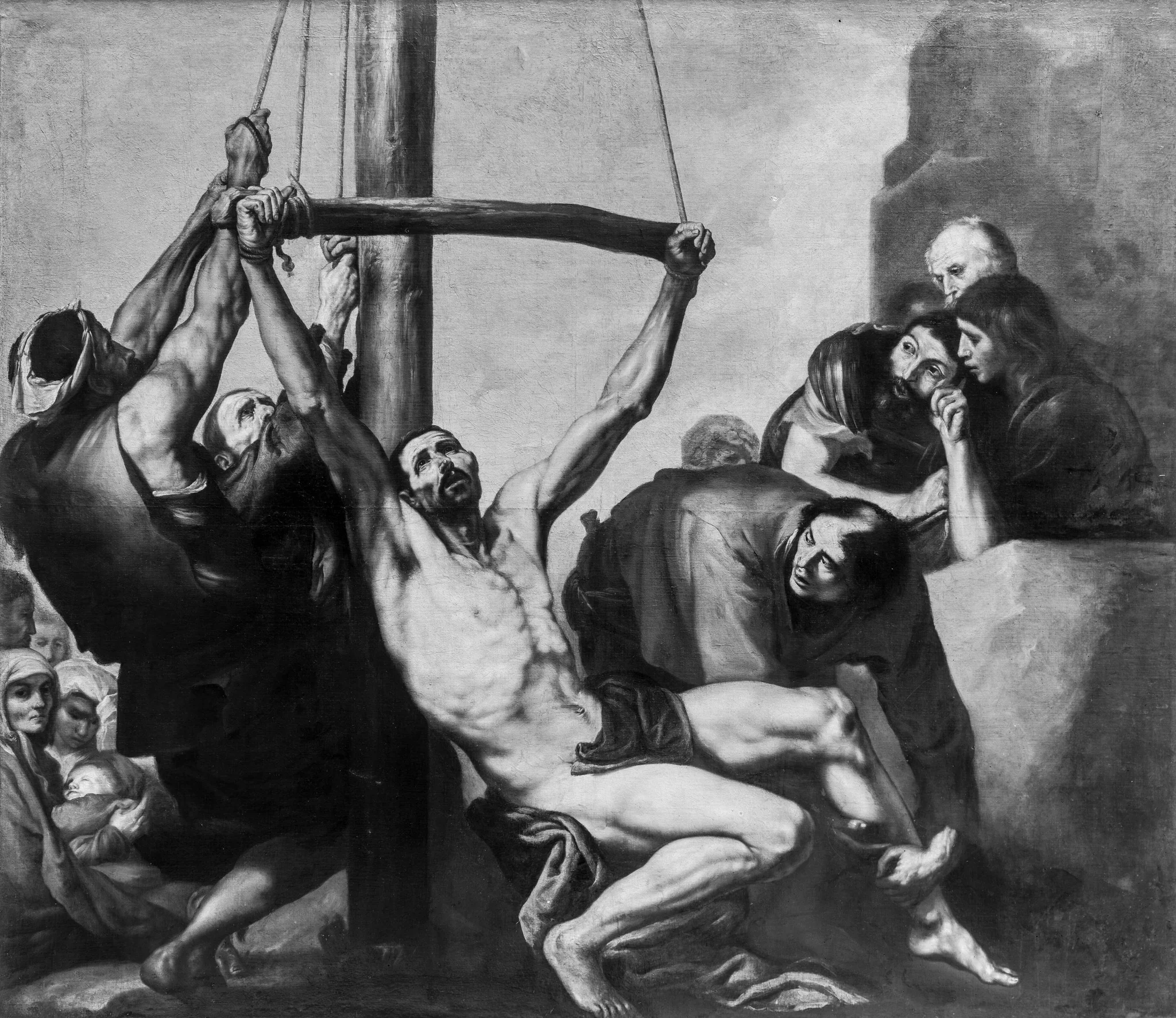The Martyrdom of Saint Bartholomew, by Jusepe de Ribera, paint, 1675