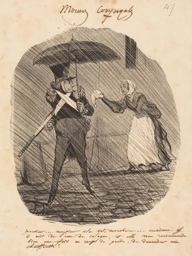 Monsieur... Monsieur, v'la vot' mouchoir
