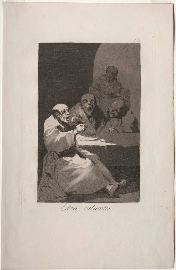 They are Hot, Plate 13, by Francisco Goya, 1799