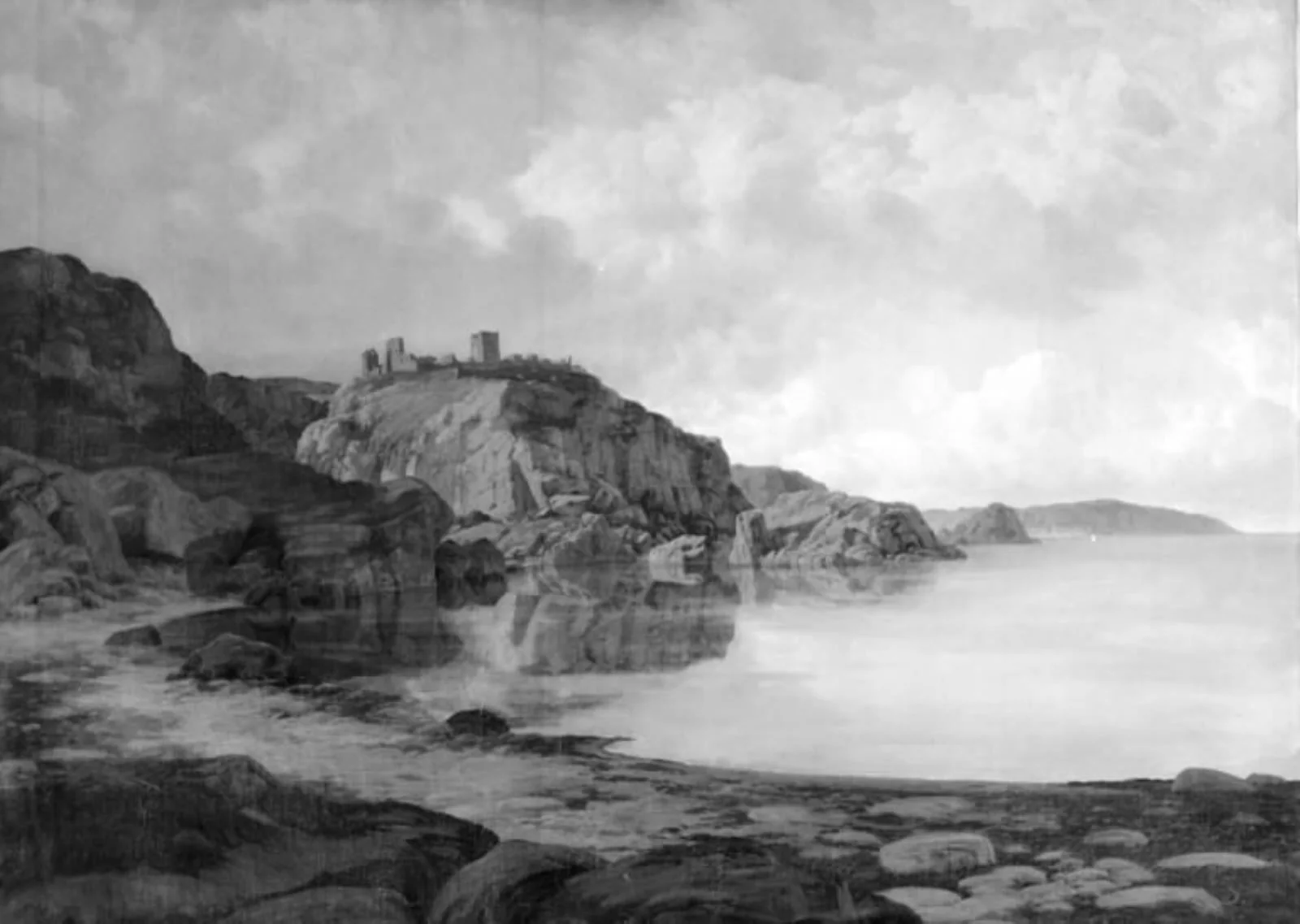 Hammershus på Bornholm, by Unknown, 1842