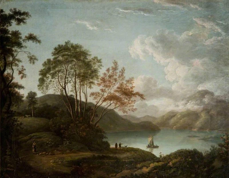 A View of Loch Katrine, by Unknown, oil, 1800