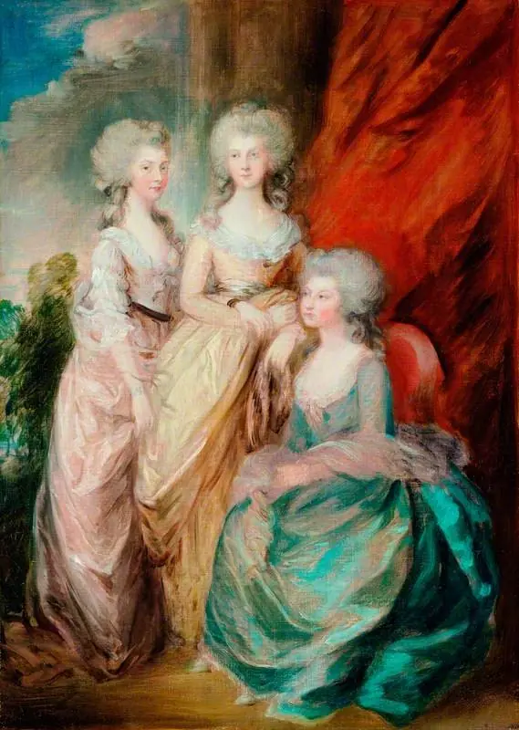 The Three Eldest Daughters of George III: Princesses Charlotte Augusta Matilda (1766–1828), Augusta Sophia (1768–1840), and Elizabeth (1770–1840) (after Thomas Gainsborough)