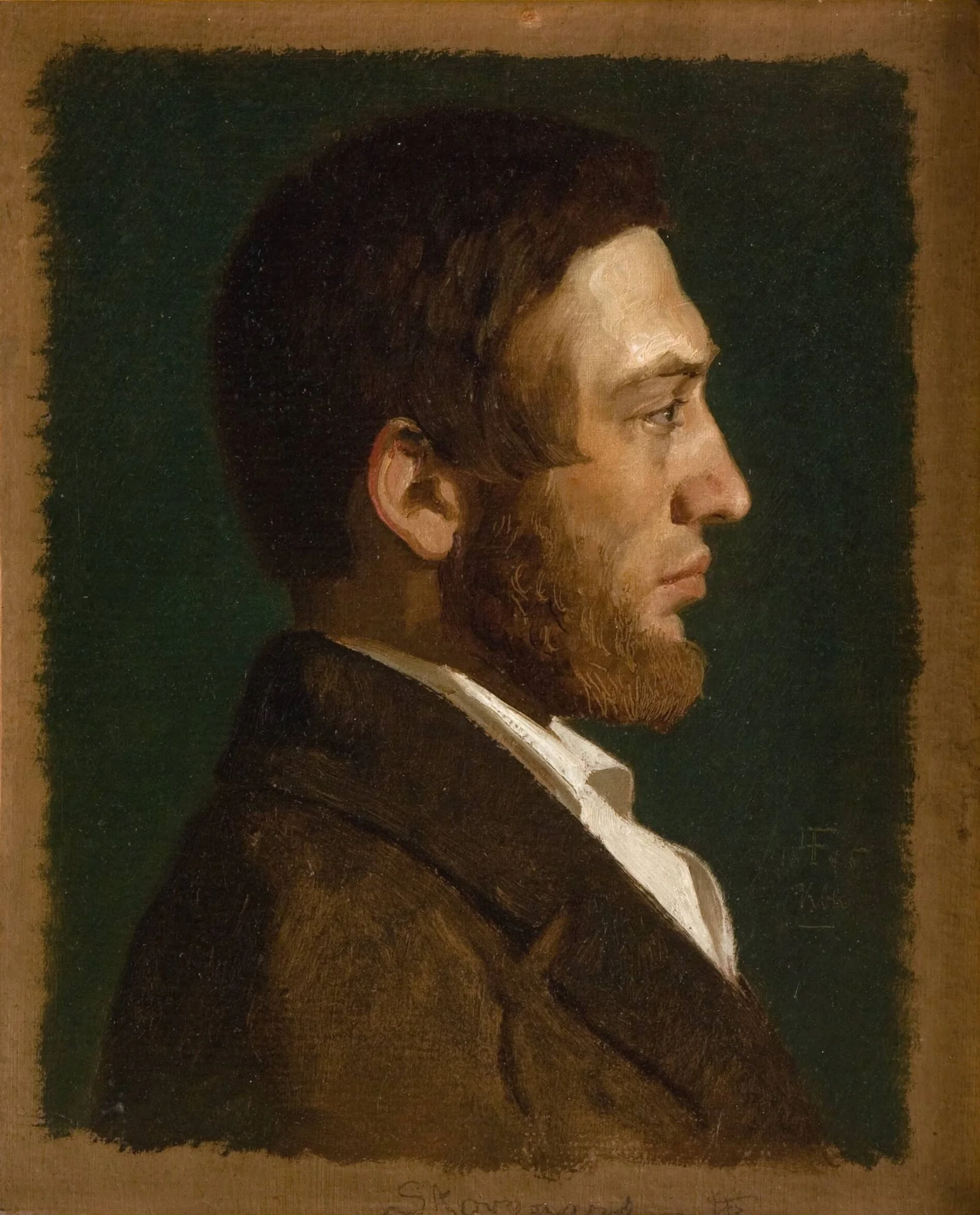 Portrait of the Painter P.C. Skovgaard, by Unknown, unspecified, 1845