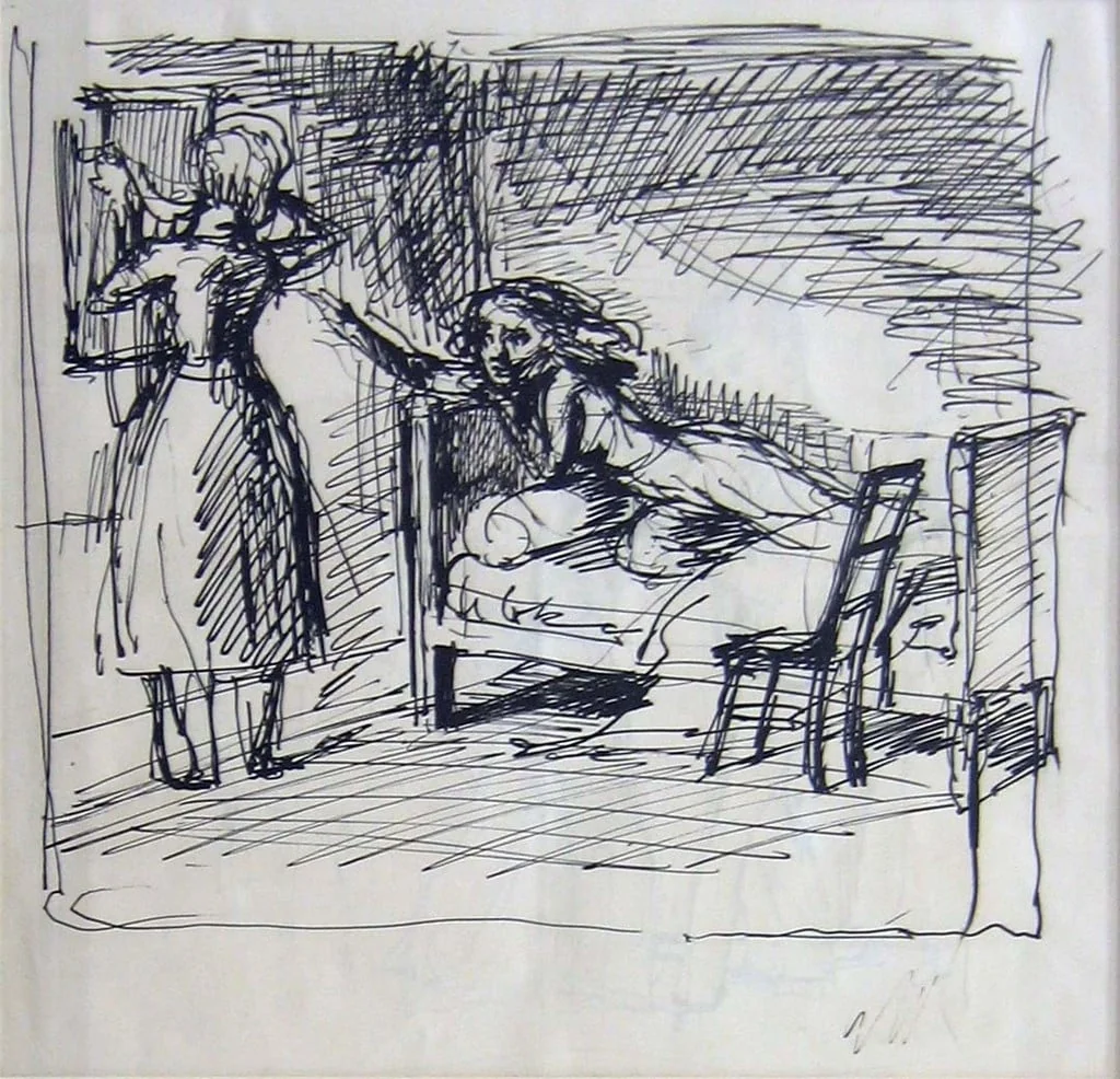 Untitled, by Balthus, ink, 1933