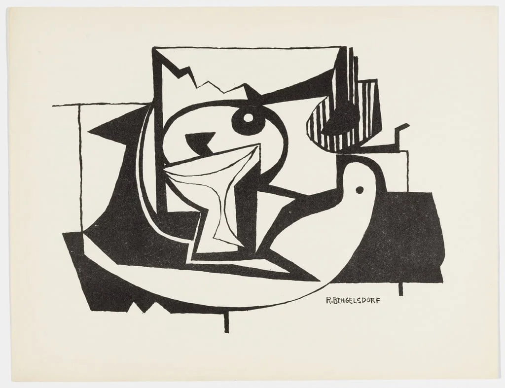 Untitled, by Rosalind Bengelsdorf, ink, 1937