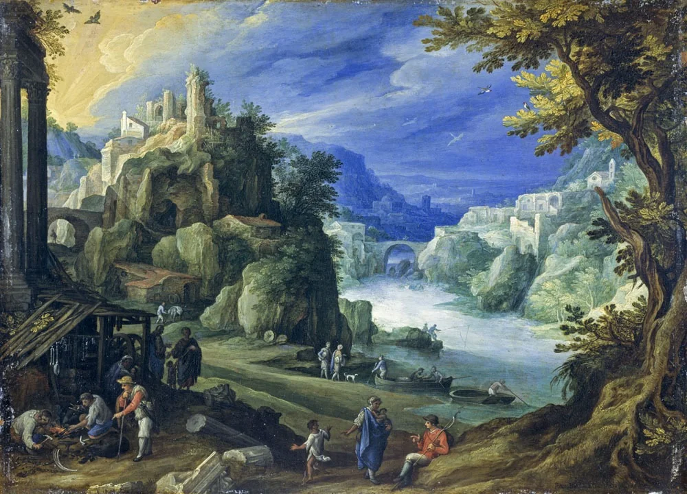 Fantastic Landscape, by Paul Bril, oil, 1600