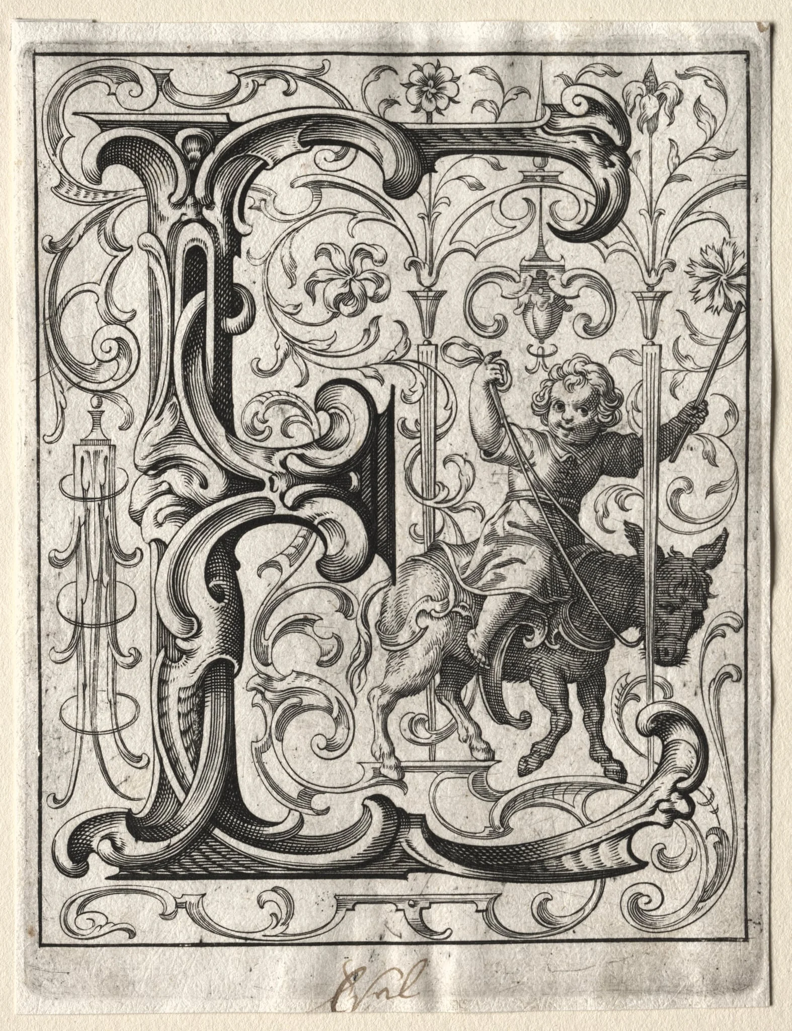 New ABC Booklet:  E, by Lucas Kilian, 1627