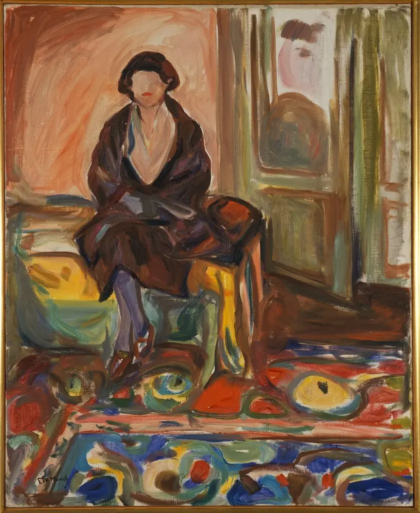 Model Seated on the Couch