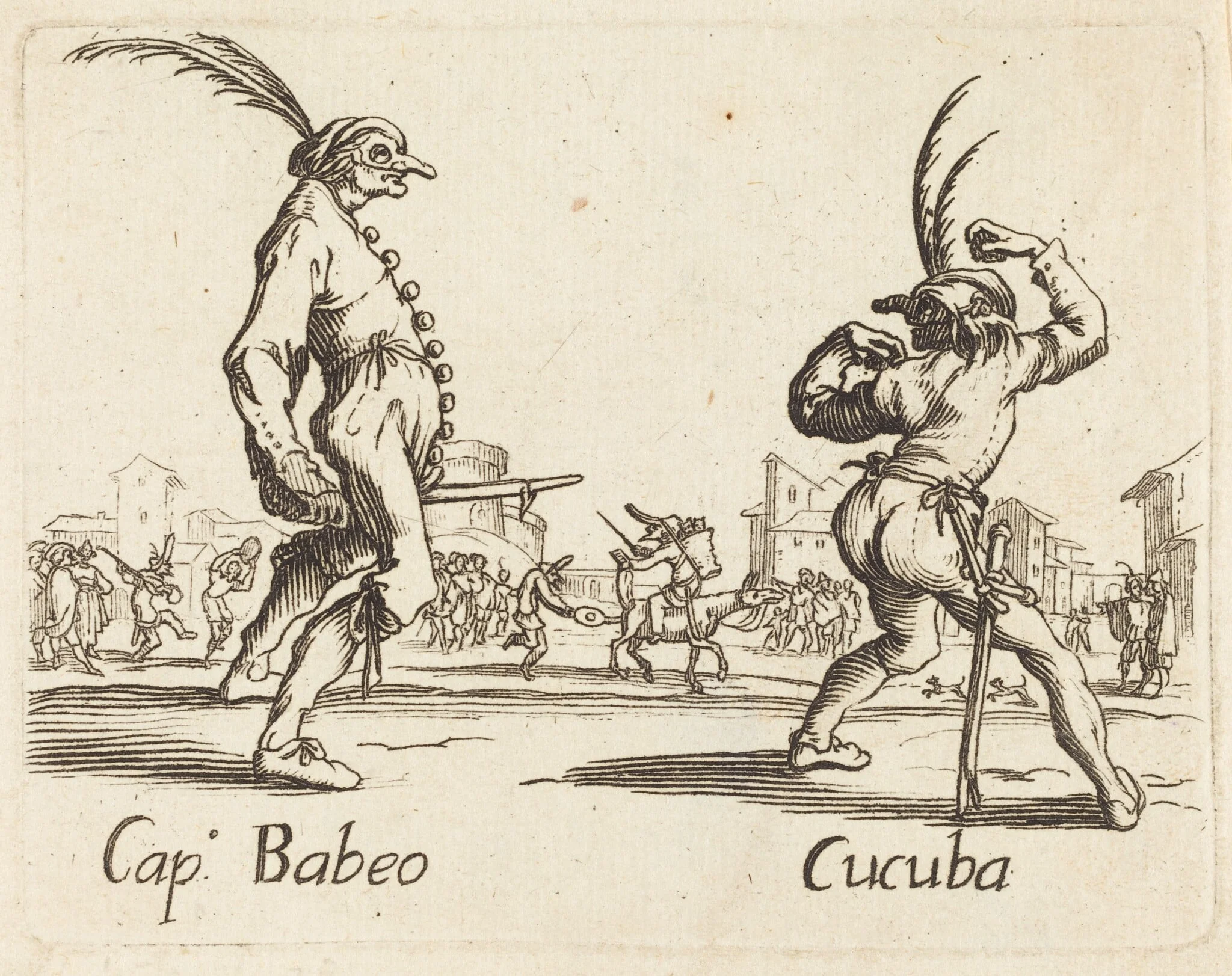 Cap. Babeo and Cucuba, by French 17th Century, ink, 1622