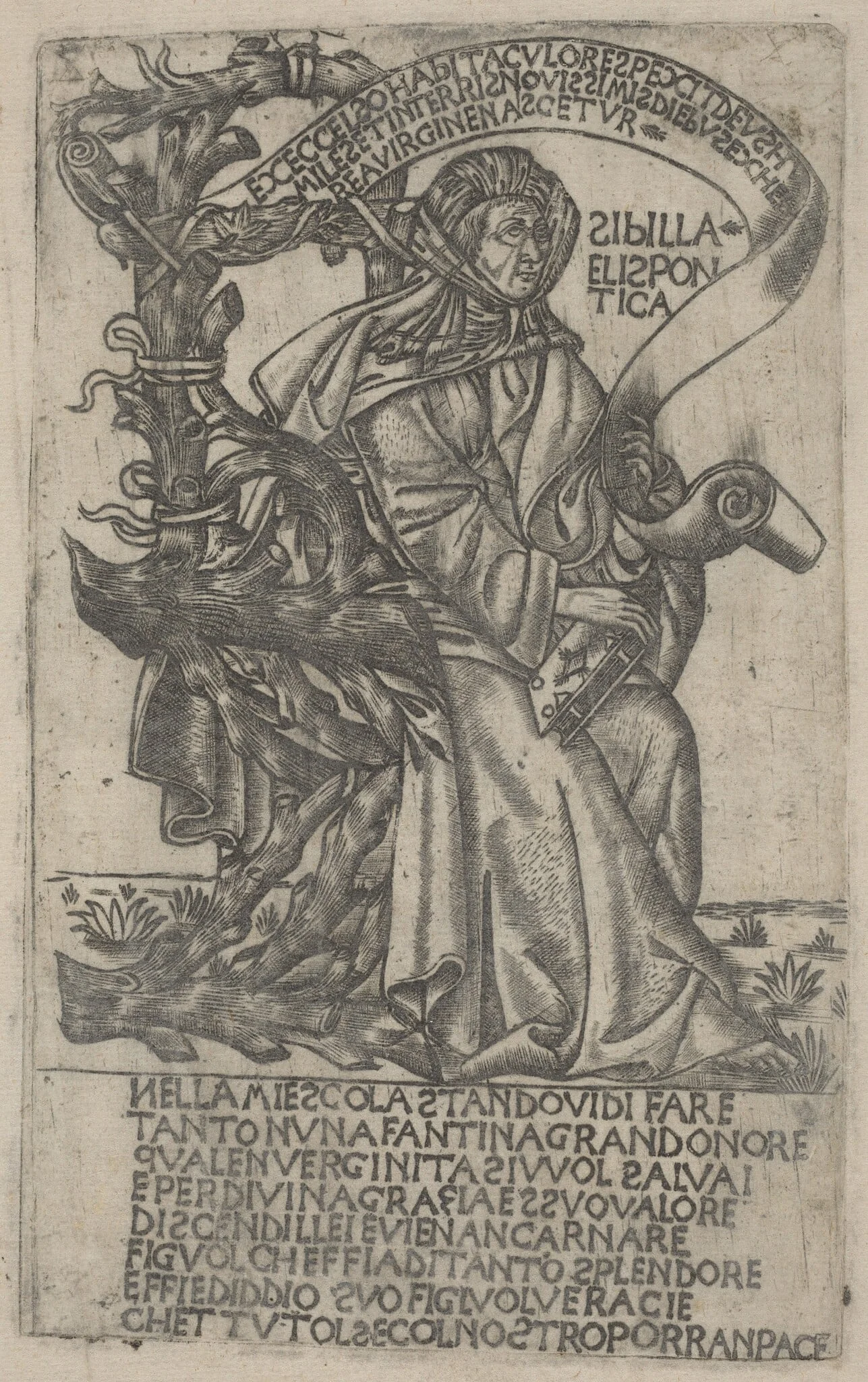 Hellespontine Sibyl, by Italian 15th Century, ink, 1401