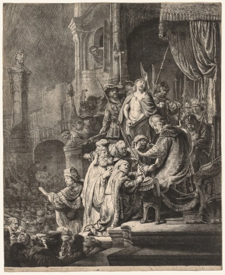 Christ Before Pilate: Large Plate