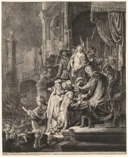 Christ Before Pilate: Large Plate