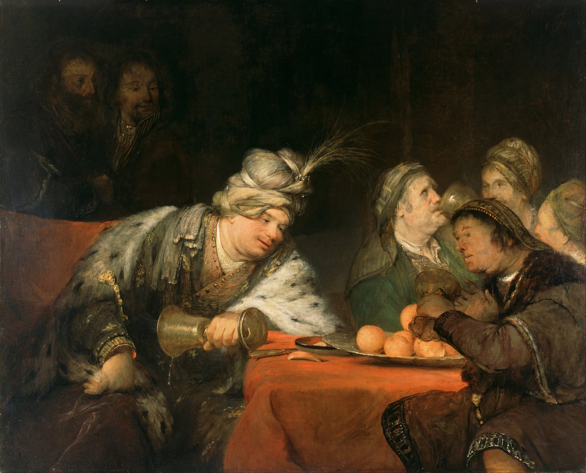 The Banquet of Ahasuerus, by Arent de Gelder, oil, 1690