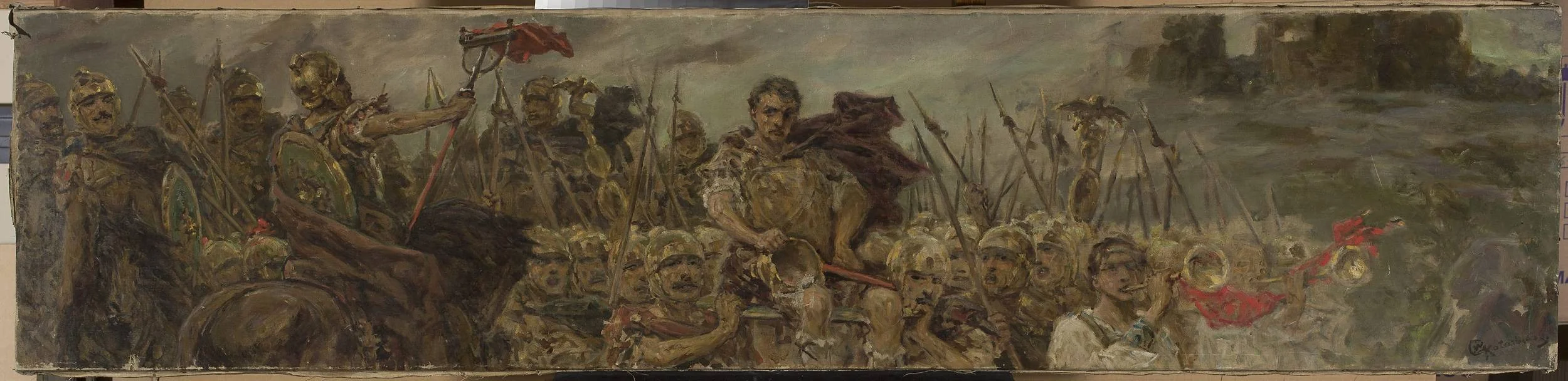 Victorious procession after the battle, by Wilhelm Kotarbiński, oil, 1894