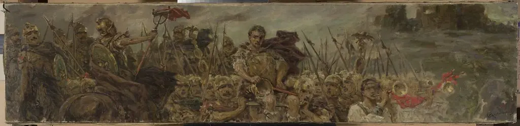 Victorious procession after the battle