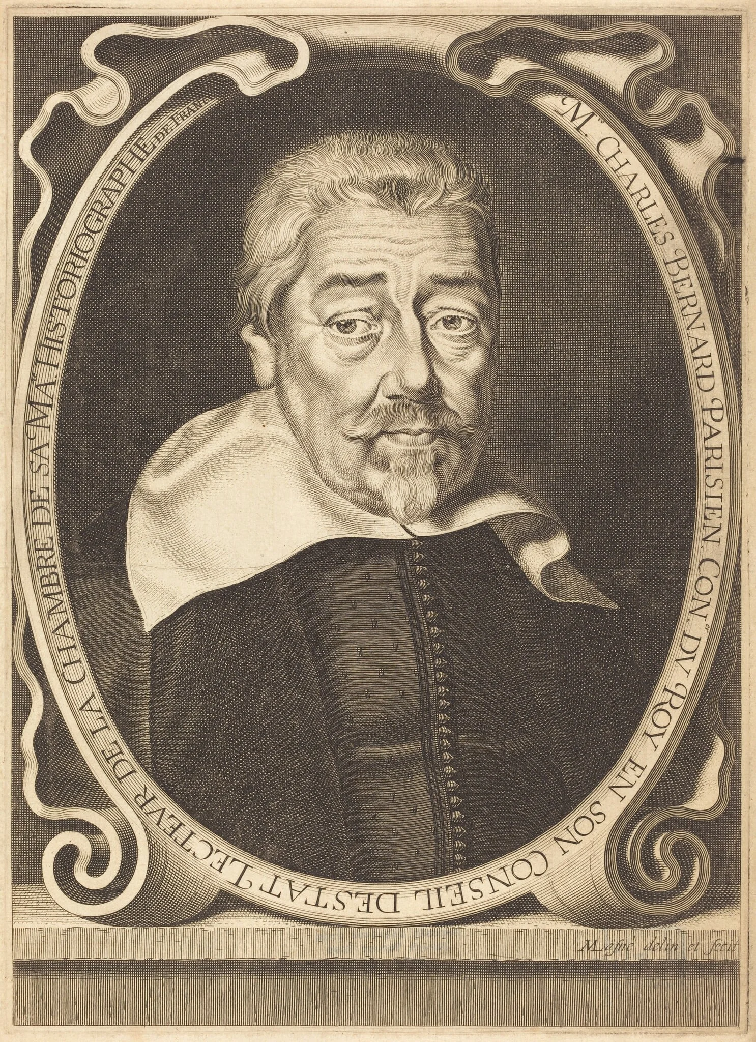 Charles Bernard, by Michel Lasne, ink, 1628