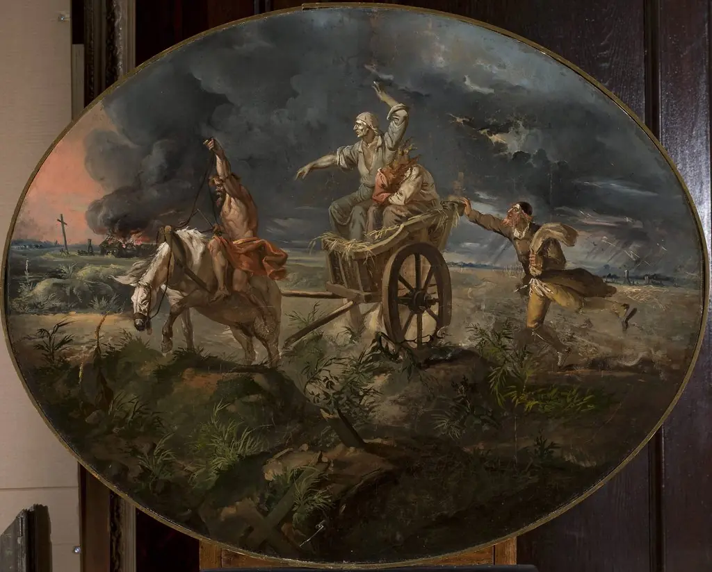 Symbolic scene – Poverty and misery come to see us