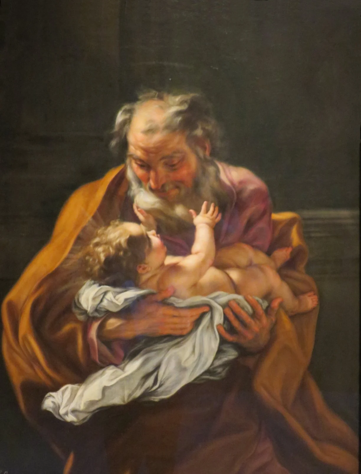 St. Joseph and the Infant Christ, by Giovanni Battista Gaulli, oil, 1689
