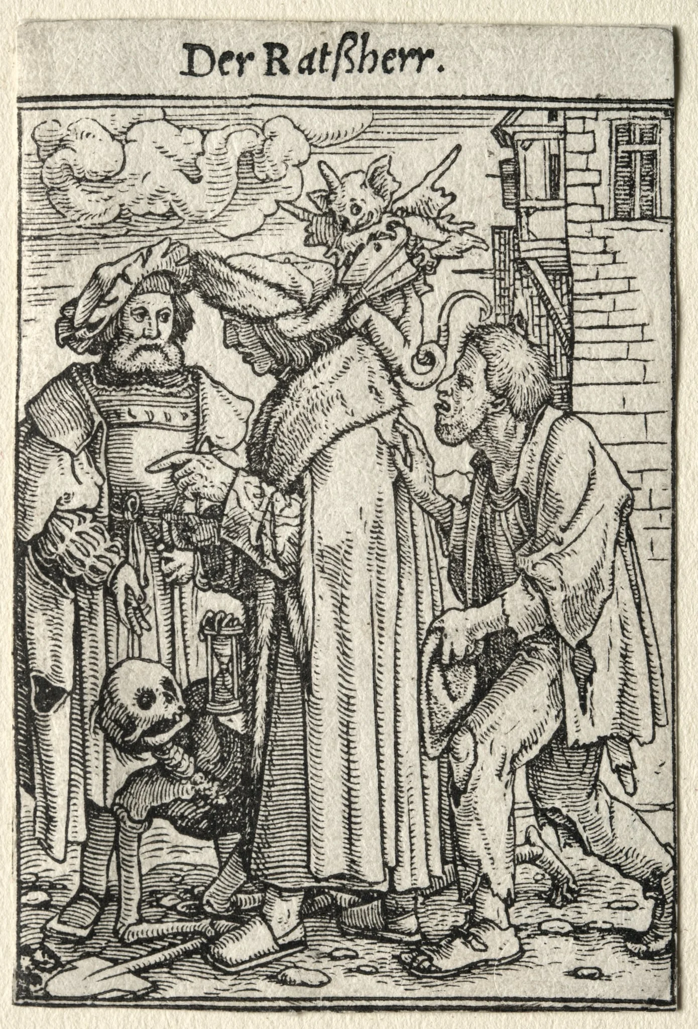 Dance of Death:  The Councillor, by Hans Holbein the Younger, 1526
