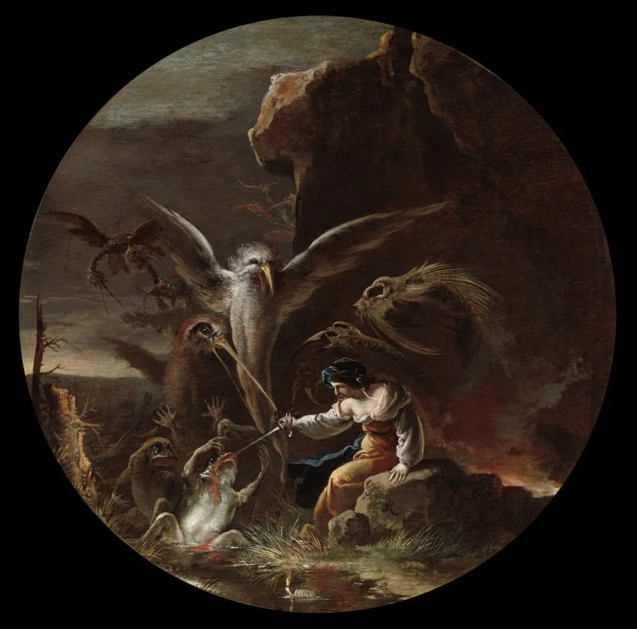 Scenes of Witchcraft: Morning, by Salvator Rosa, unspecified, 1647