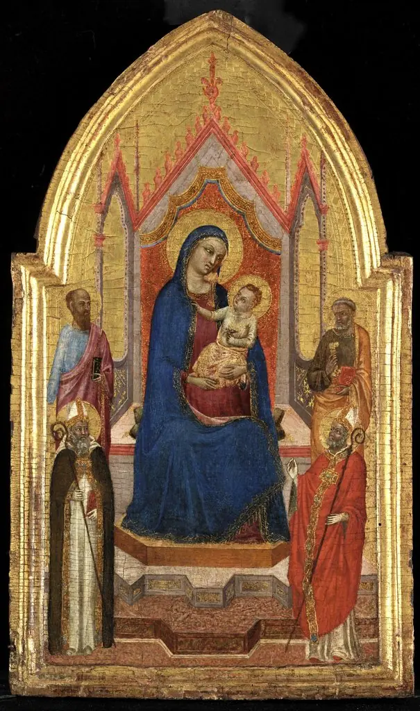 Madonna and Child Enthroned with Four Saints