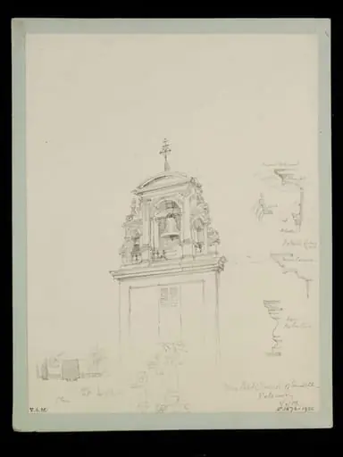 One of 235 drawings of architectural subjects in France, Germany, and Italy
