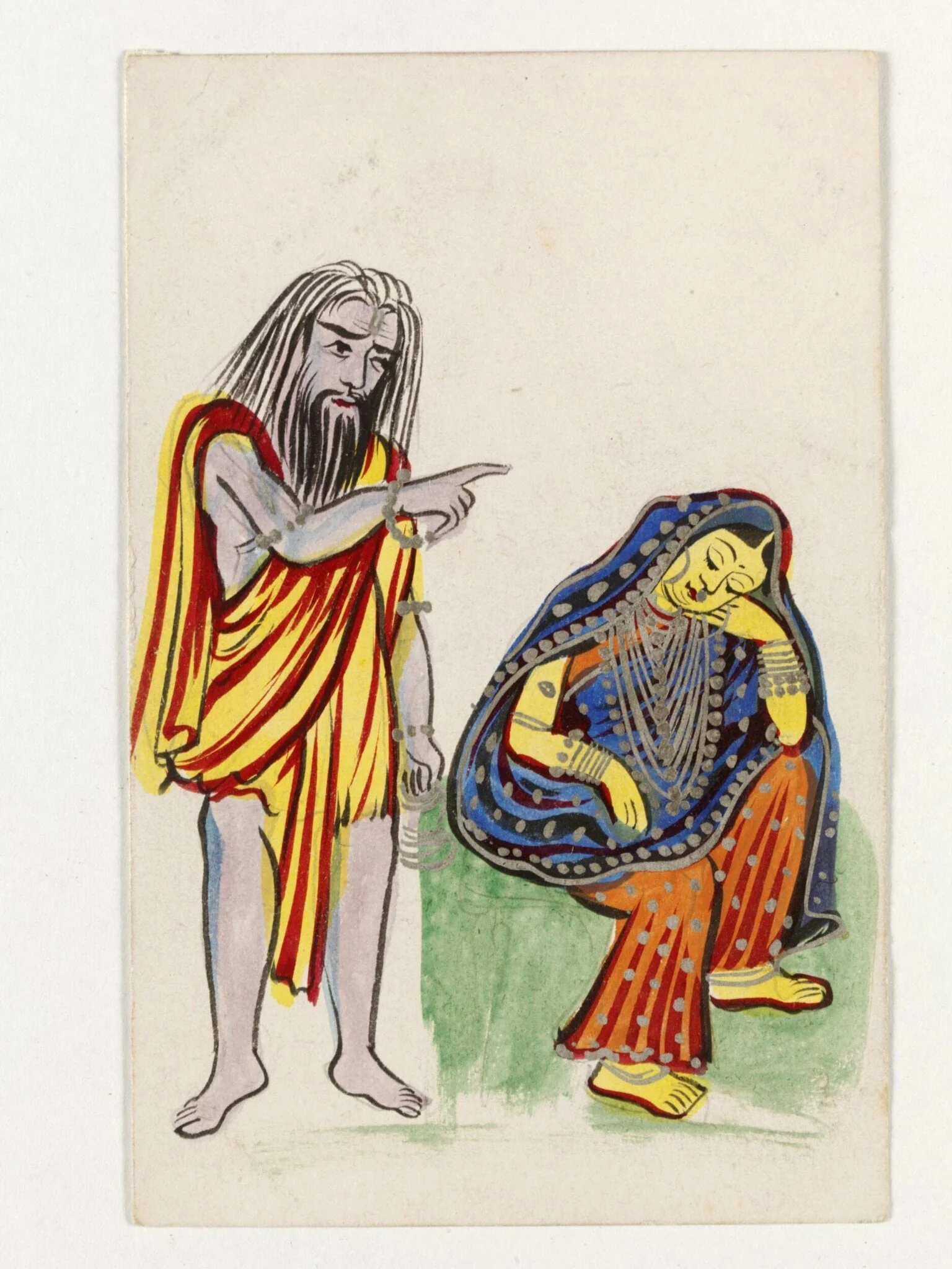 Dushanta and Shakuntala, by Unknown, paint, 1890