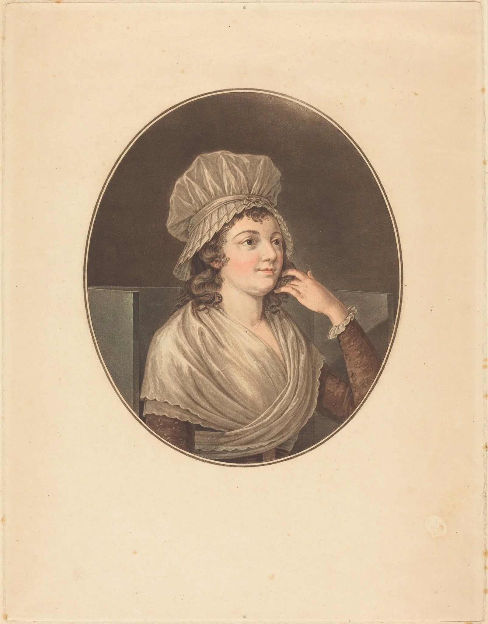 Charlotte Corday, by French 18th Century, paint, 1740