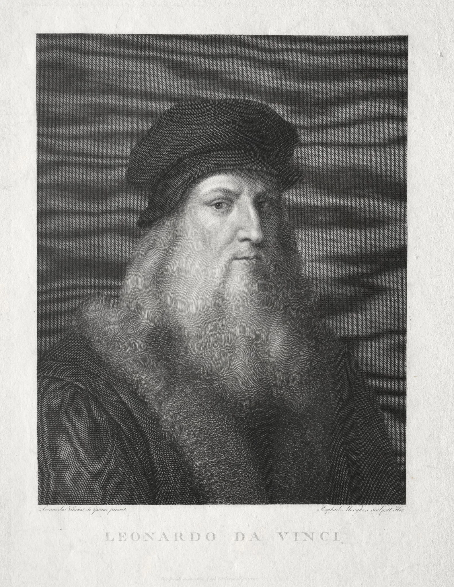 Leonardo da Vinci, by Raffaello Morghen, 1817