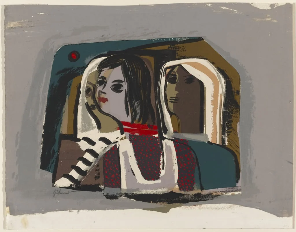 Untitled, by Ruth Gikow, ink, 1958