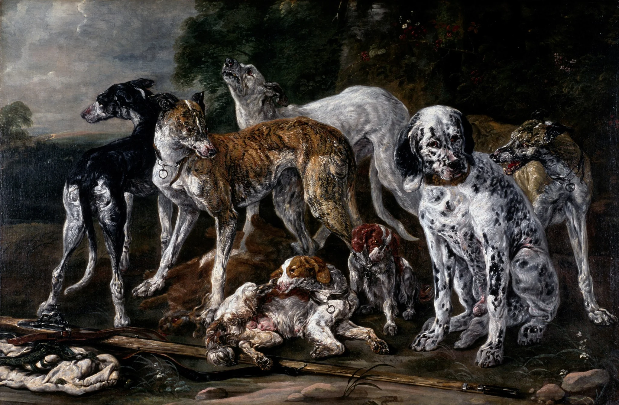Hounds Resting from the Chase, by Jan Fyt, oil, 1646