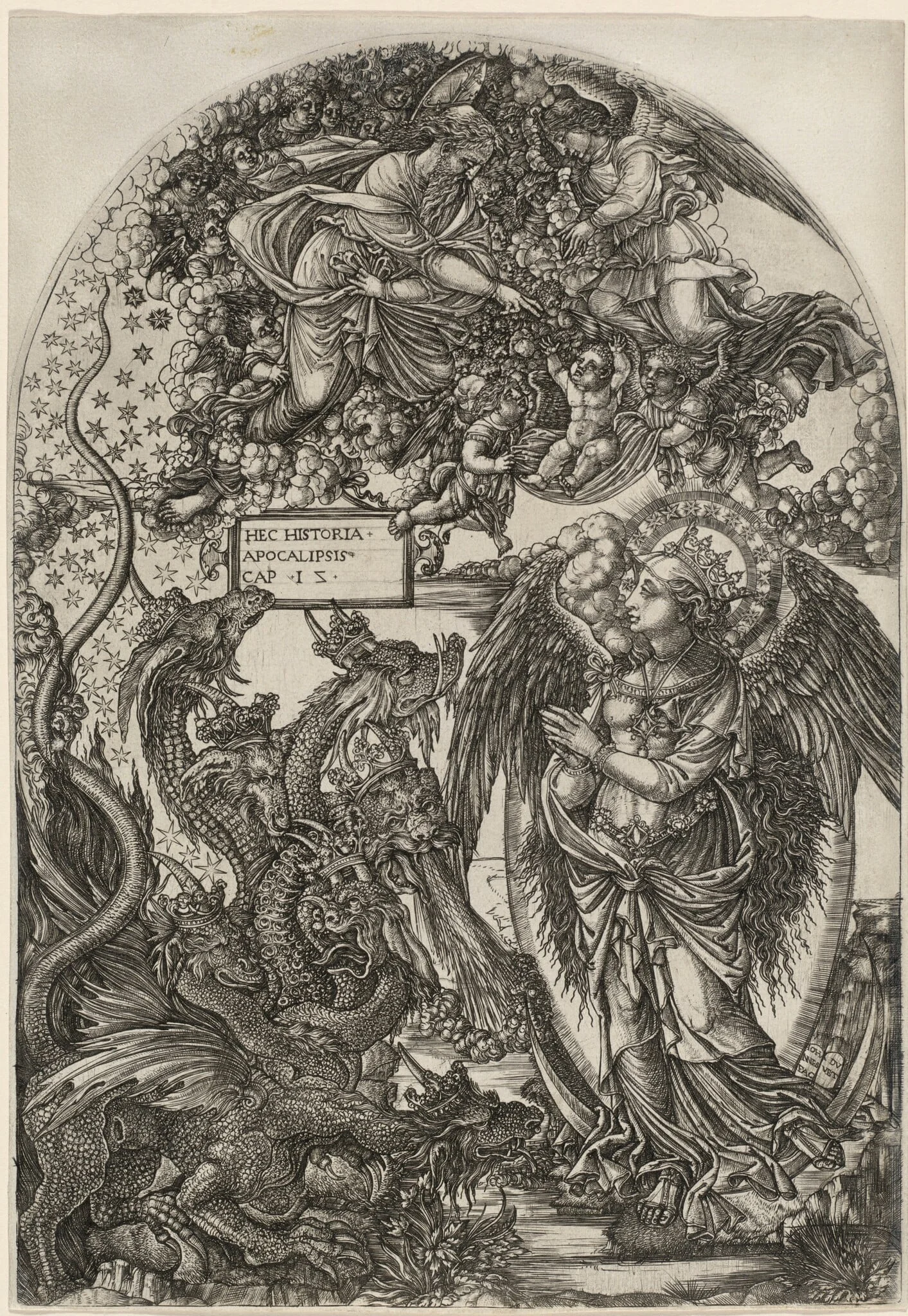 The Woman Clothed with the Sun, by Jean Duvet, ink, 1551
