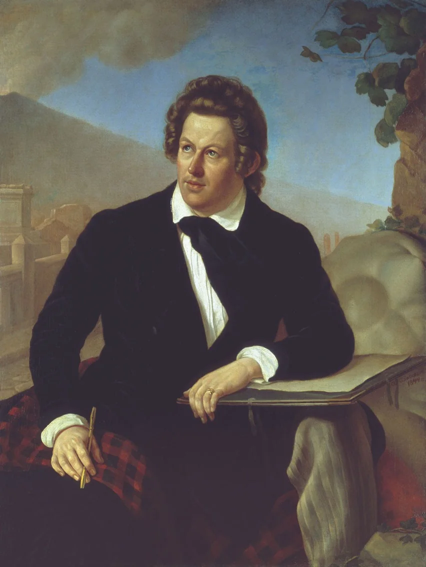 Karl Bryullov, by Fyodor Zavyalov, oil, 1844