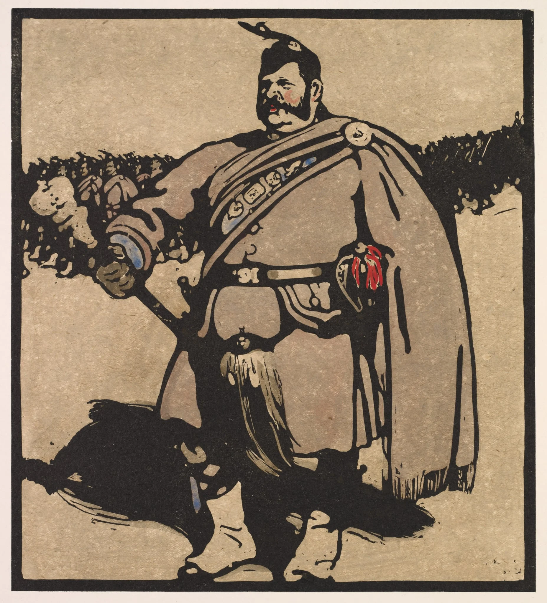 London Types: Drum-Major, by William Nicholson, 1898