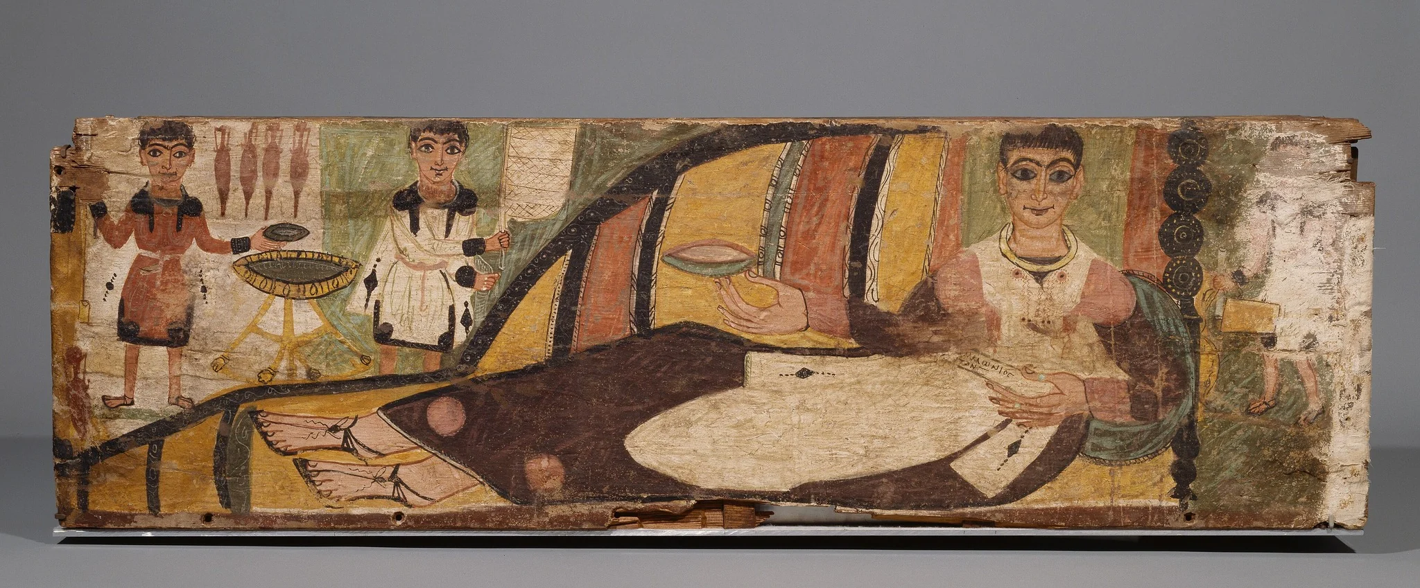 Sarcophagus of Ammonios, by Unknown, wood, 400